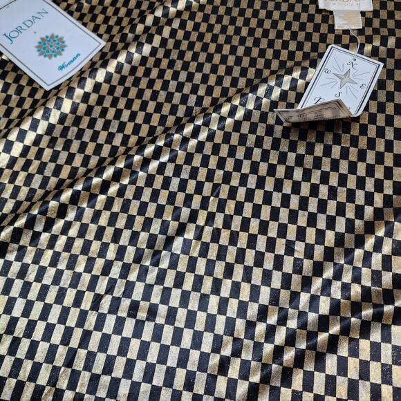 Four-way Tank Top Size 3X Gold Silver Shiny Mermaid Leopard Check Jordan Woman - Picture 10 of 16